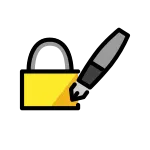 Locked With Pen SVG Icon